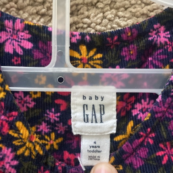Girls Gap floral corduroy dress 4T - Picture 2 of 4